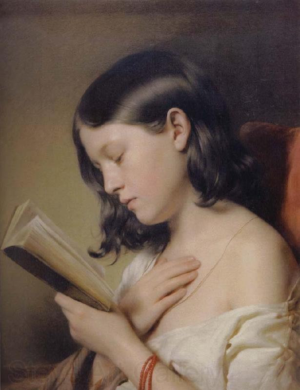 EYBL, Franz Girl Reading Norge oil painting art